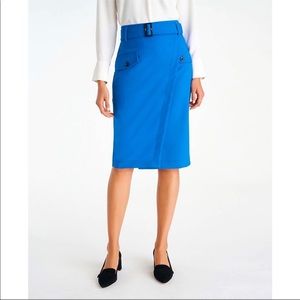 AT Belted Wrap Pocket Pencil Skirt